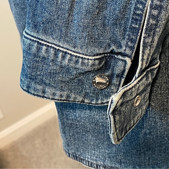 St. John Sport by Marie Denim Blazer Jacket L - Picture 5 of 8